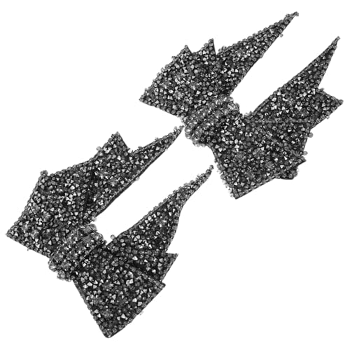 Anneome 2 Stück Strass Schleifen Schuhanhänger Funkelnde DIY Schuhdekorationen für Damen Stilvolle Schleifenverzierung Einfache Befestigung für High Heels Modische Accessoires für Alltag von Anneome