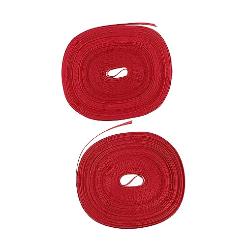 Anneome 2 Stück Teiliges Geschenkband Rot Hochzeit Dekoband Vielseitiges Satin und Organza Band für Valentinstag Geschenke DIY Geschenkverpackung Festliche Schleifen und Bastelarbeiten von Anneome
