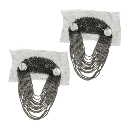 Anneome 2 Stück Teiliges Metalldekor Schulterepauletten mit Quasten und Perlenkette Modische Vintage Schulterbrosche für Damen und Herren Vielseitiges Accessoire für Anzüge Kostüme und Anneome 2 Stück Teiliges Metalldekor Schulterepauletten mit Quasten und Perlenkette Modische Vintage Schulterbrosche für Damen und Herren Vielseitiges Accessoire für Anzüge Kostüme und von Anneome