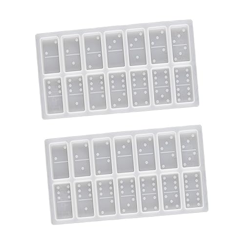 Anneome 2 Stück Teiliges Silikon Domino Mould für Diy Epoxidharz und Wiederverwendbar für Bastelprojekte für Heim und Geschäftsanwendungen von Anneome