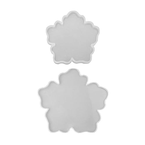 Anneome 2 Stück Teiliges Silikonuntersetzer Mold Kreative Blumenform Diy Epoxidharz Gießform für Untersetzer für Handarbeiten und Bastelprojekte Langlebig und Leicht zu Reinigen von Anneome