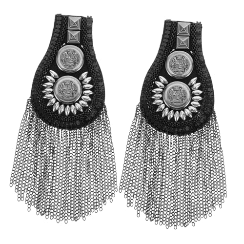 Anneome 2 Stück Teiliges Tassel Schulterepauletten Klassische Fransenverzierung Schulterpasse für Jacken und Kostüme Robustes Design für Kostümpartys und Uniformen Anneome 2 Stück Teiliges Tassel Schulterepauletten Klassische Fransenverzierung Schulterpasse für Jacken und Kostüme Robustes Design für Kostümpartys und Uniformen von Anneome