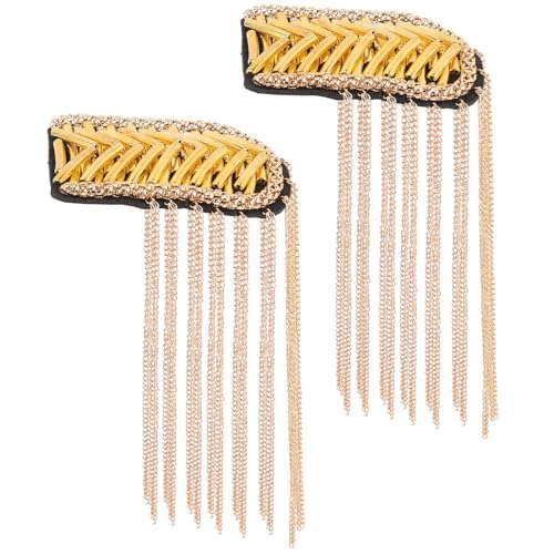 Anneome 2 Stück Vintage Quasten Schulterepauletten mit Strass Schulterarm Dekoration für Kostüme Applikationen für Hochzeiten und Besondere Anlässe von Anneome