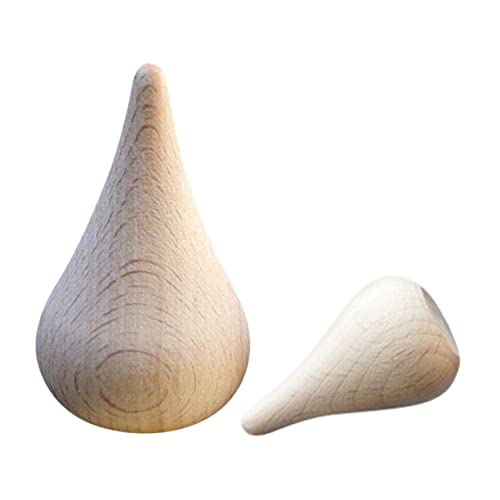 Anneome 2 Stück Wassertropfenverzierung Mini- Ornament- unfertige Wassertropfenmodelle Malerei Wassertropfen-Modell handwerkliches Tropfenornament Buche von Anneome
