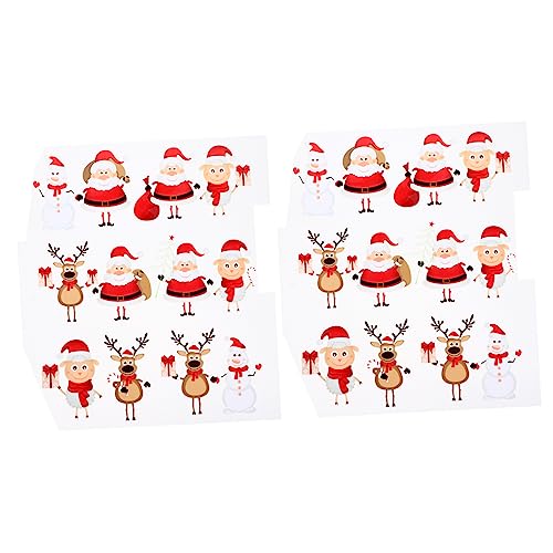 Anneome 2 Stück Weihnachtliche Bügelbilder Waschbeständige Heat Transfer Patches mit Motiven Sichere DIY Applikationen für T Shirts Jeans Taschen Hüte Einfache Textil Dekoration und von Anneome