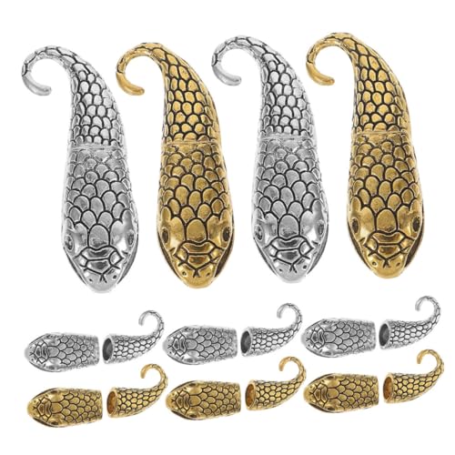 Anneome 20 Paare Schlangenverschluss Armband Verschlüsse Stabile Legierung Schmuckverbinder für DIY Halsketten und Armbänder Sicherer Toggle-verschluss Eleganter Schlangenkopf Vielseitig von Anneome