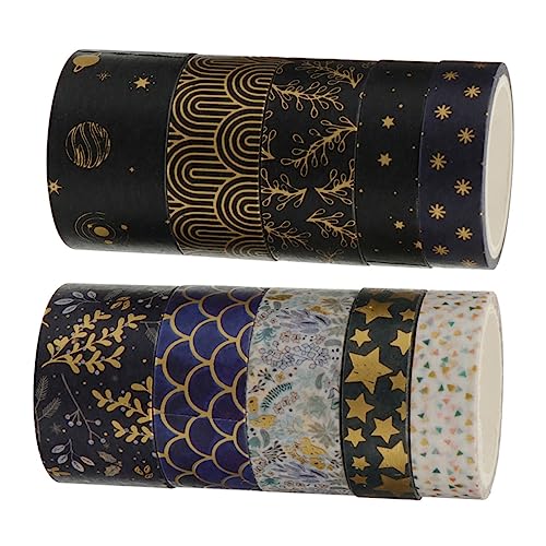 Anneome 20 Rollen Vintage Papier Klebebänder Diy Washi Tapes für Handarbeit Scrapbooking Dekorative Klebebänder im Goldfolien Design von Anneome