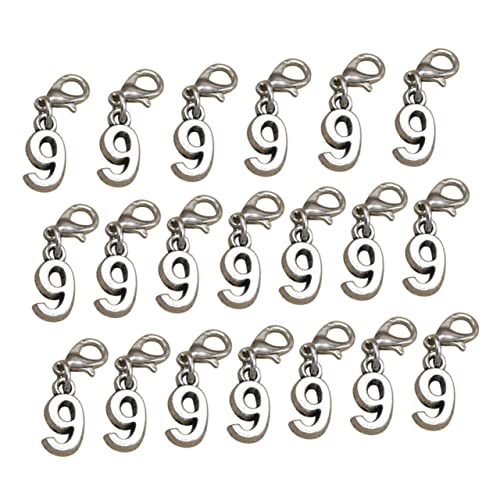 Anneome 20 Stück 9 Anhänger aus Legierung Bulk-Ohrringe Schließe Karabiner-Schmuck-Verschluss Reize Bausätze von Anneome