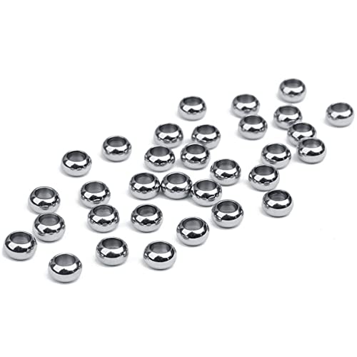 Anneome 20 Stück Bastelperlen Selber Machen Halskette Schmuck Perlen Für Die Herstellung Von Armbändern Reize Runden Perlen Armband Silberne Perlen Lose Perlen Für Armbänder Loch Silver von Anneome