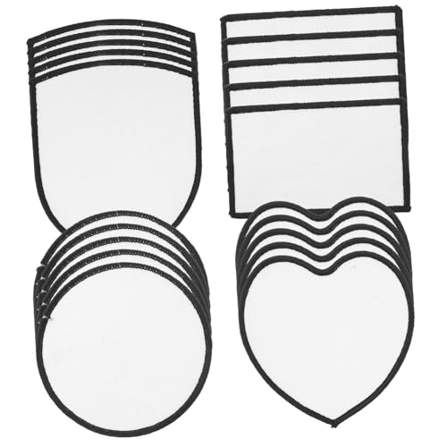 Anneome 20 Stück Diy Sublimations Patches Leere Bügel Patches für Kleidung Jeans und Taschen für Handwerk und Reparaturen zum Individuellen Gestalten von Anneome
