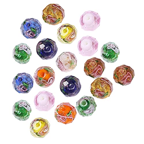 Anneome 20 Stück Facettierte Glasperlen Bunte Spacer Beads für Diy Schmuck Armbänder und Ohrringe für Kreative Bastelprojekte von Anneome