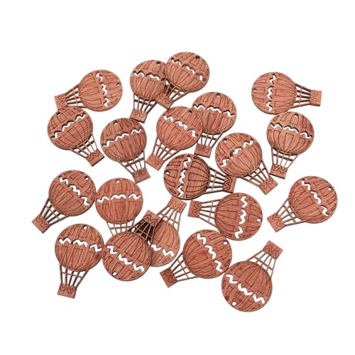 Anneome 20 Stück Heißluftballon Holz geschnitzte Charms Blanko Ballon Unfertige Holzanhänger Ornamente Holzverzierungen für Diy Projekte Hochzeit Party Dekoration von Anneome