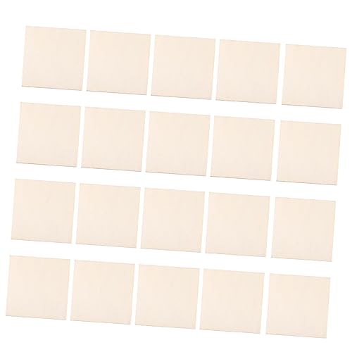 Anneome 20 Stück Holzausschnitte hochzeitsdeko hochzeitsdeco Hausdekoration Unvollendete Holzstücke hochzeitdeko Tischdekoration Holz quadratisch Holzhandwerk Holzscheiben Holzspan Bambus von Anneome