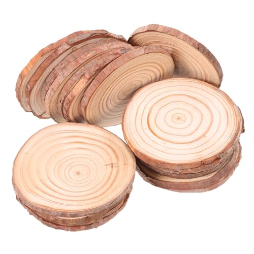 Anneome 20 Stück Holzscheit Dekorationsstücke DIY Malerei Basteln Runde Holzscheiben Holzplatten Für Hochzeiten Tafelaufsätze Runde Holzscheiben Für Tafelaufsätze von Anneome
