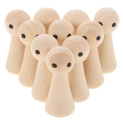 Anneome 20 Stück Miniatur-steckpuppen Aus Holz Augen Unvollendetes Basteln Für Jungen Und Mädchen Kreatives Malspielzeug Für Jungen Und Mädchen Dekorative Holzmenschen Für Zuhause von Anneome