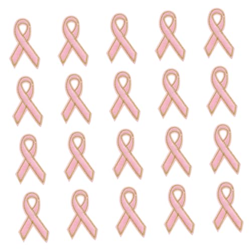 Anneome 20 Stück Patch Reparatur gestickte Aufnäher Band gestickter Aufnäher Herstellung Kleidung stickrahmen pink accessoires aufkleber Flicken aufbügeln farbiger Aufnäher Polyester Rosa von Anneome