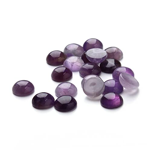 Anneome 20 Stück Schmuck Zeit Accessoires Perlen Zur Schmuckherstellung Cabochon-stein Lila Perlen Für Schmuckhersteller Zubehör Kreis Hochzeit Runden Ornament Wohnung Violett von Anneome