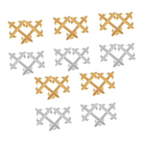 Anneome 20 Stück Teiliges Bestickte Kreuz Aufnäher zum Aufbügeln mit Pailletten Langlebige Applikationen für DIY Kleidung Jeans Jacken Rucksäcke Vielseitig für Baumwolle Leinen Denim von Anneome