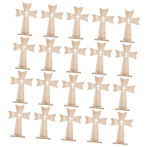 Anneome 20 Stück Teiliges Holzkreuz Set mit Sockel Langlebige Holzkunst Dekoration Glatte Oberfläche ohne Grat Kompakte Tischdekoration für Zuhause Büro und Schaufenster Anneome 20 Stück Teiliges Holzkreuz Set mit Sockel Langlebige Holzkunst Dekoration Glatte Oberfläche ohne Grat Kompakte Tischdekoration für Zuhause Büro und Schaufenster von Anneome