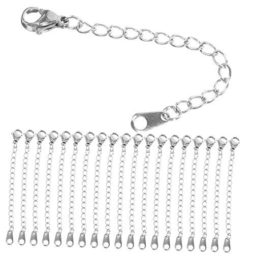 Anneome 20 Stück Teiliges Karabinerverschluss Kettenverlängerungsset für DIY Schmuckherstellung Verlängerungsketten für Armbänder und Halsketten Einfach zu Befestigen und Vielseitig von Anneome