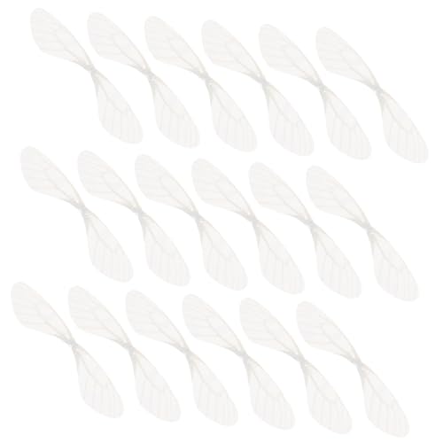Anneome 20 Stück Teiliges Libellenflügel Ohrring Zubehör Weiß Organza Flügel Dekor Simulierte Libellenflügel für DIY Schmuck Basteln Handgefertigte Ohrringe Zubehör von Anneome