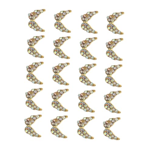 Anneome 20 Stück Teiliges Nagelschmuck Flachrückigen Flügel strasssteinen Selbstklebende Nail Art Decals für Kreative DIY maniküre Bunte und Hochwertige Nagelverzierung von Anneome