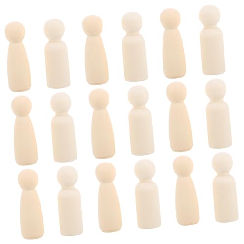 Anneome 20 Stück Teiliges Naturbelassene Holzfiguren zum Bemalen Kleine Steckpuppen für DIY Kunstprojekte Sichere und Langlebige Holzkörper für Gestalten und Dekoration Anneome 20 Stück Teiliges Naturbelassene Holzfiguren zum Bemalen Kleine Steckpuppen für DIY Kunstprojekte Sichere und Langlebige Holzkörper für Gestalten und Dekoration von Anneome