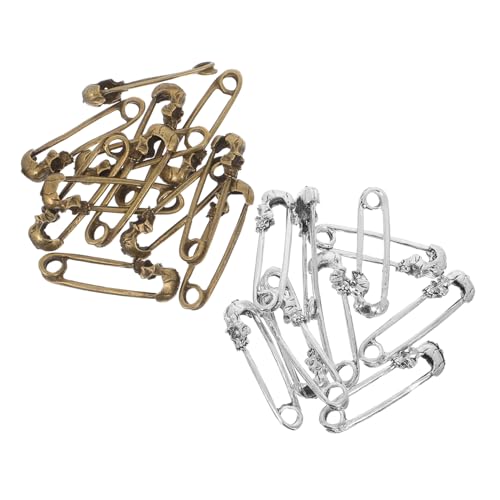 Anneome 20 Stück Teiliges Skull Sicherheitsnadeln aus Metall Retro Punk Anstecker für Kleidung Bastel und Nähzubehör Rostfreie Fashion Broschen für DIY Projekte und Textilbefestigung Anneome 20 Stück Teiliges Skull Sicherheitsnadeln aus Metall Retro Punk Anstecker für Kleidung Bastel und Nähzubehör Rostfreie Fashion Broschen für DIY Projekte und Textilbefestigung von Anneome