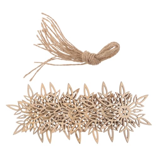 Anneome 20 Stück Teiliges Unvollendete Holz-Schneeflocken zum Bemalen Realistische DIY-holzanhänger für Weihnachtsbaum Vielseitige Weihnachtsdekoration Handwerkliche Gestaltung für von Anneome