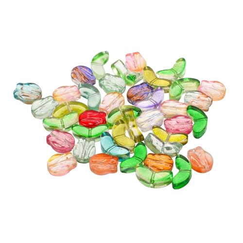 Anneome 20 Stück Tulpenblütenperlen Diy Schmuckperlen für Armbänder und Handyketten Glasperlen für Kreative Bastelprojekte von Anneome