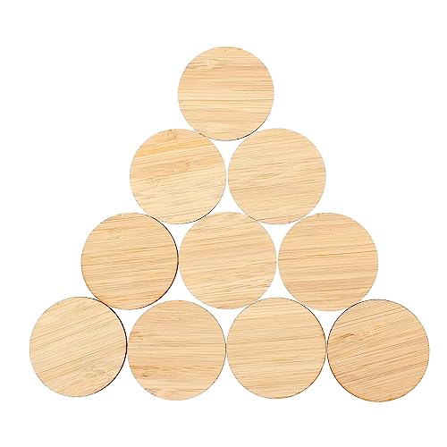 Anneome 20 Stück runde leere Bambusscheibe für Kreis Holz von Anneome
