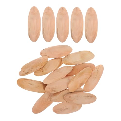 Anneome 20 Stücke Kleine Holzstücke Komprimierter Keks Unvollendetes Holzhandwerk Holzformen Beige von Anneome