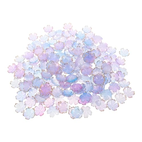 Anneome 200 Stück Acryl Blüten Perlkappen mit Fünf-petal-design Gradient Kirschblüten Spacer Bead Caps Leicht Vielseitig für DIY Schmuckherstellung Haarspangen Armbänder und Halsketten von Anneome
