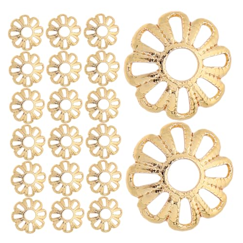 Anneome 200 Stück Kupfer Perlenkappen Blumenförmig Hohle Schmuckperlen Endkappen für DIY Armband Halskette Basteln Leicht Robust Vielseitig für Schmuckherstellung von Anneome