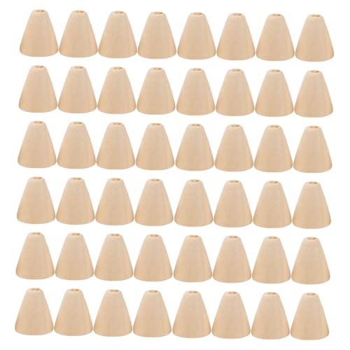 Anneome 200 Stück Makramee Holzperlen Schmuck Holz Abstandshalter Kegelförmige Holzperlen Kleine Natürliche Weihnachtsbastelperlen Holzschmuckperlen Beige von Anneome