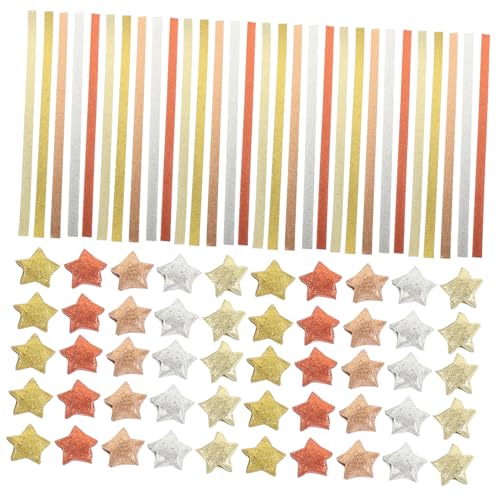 Anneome 200 Stück Origami Papier Glitzernde DIY Bastelstreifen für Faltpapier für Origami Kunstprojekte Handarbeiten und Dekoration Farben von Anneome