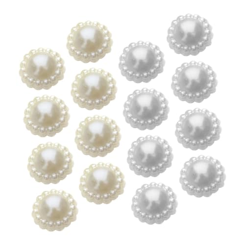 Anneome 200 Stück Teiliges DIY Haarschmuck Abs sonnenblumen und Simulierten Perlen Cremeweiß Weiß Vielseitige Haarband Clip dekoration für Damen und Mädchen von Anneome