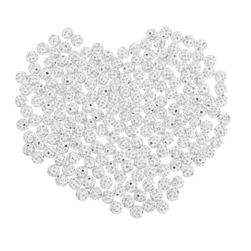 Anneome 200 Stück Weiße Glitzer Clay Perlen Glänzende Disco Ball Schmuckperlen für DIY Armbänder Halsketten Ohrringe Handgefertigte Bastelperlen Anneome 200 Stück Weiße Glitzer Clay Perlen Glänzende Disco Ball Schmuckperlen für DIY Armbänder Halsketten Ohrringe Handgefertigte Bastelperlen von Anneome