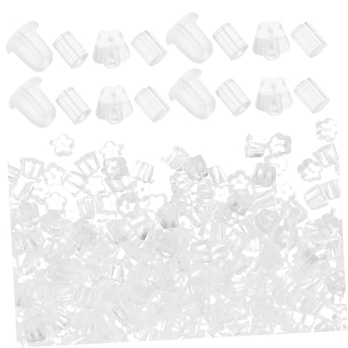 Anneome 2000 Stück Silikon Ohrstecker Verschlüsse Antirutsch Ohrring Stopper für DIY Schmuck Sicherer Halt Große Menge mit Vier Designs Hautfreundlich und Langlebig für Damen und Profis von Anneome