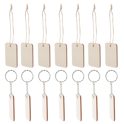 Anneome 201 Stück Teiliges Unvollendete Holzstücke Rechteckige Holz Ausschnitte mit Schlüsselringen und Jute Schnur Diy Holzanhänger für Handwerk und Dekoration Anneome 201 Stück Teiliges Unvollendete Holzstücke Rechteckige Holz Ausschnitte mit Schlüsselringen und Jute Schnur Diy Holzanhänger für Handwerk und Dekoration von Anneome
