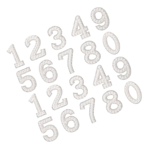 Anneome 20pcs Strass -perleneisen Auf Zahlenflecken Für DIY -kleidung Dekorative Mantelflecken Bling -strassnummern Für Kleidungschuhe Taschen von Anneome