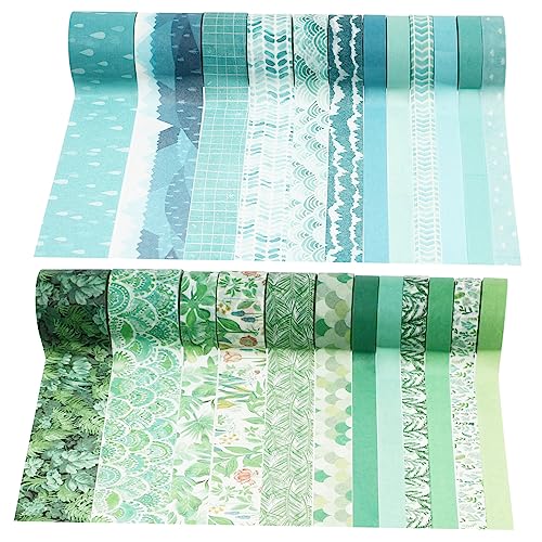 Anneome 24 Rollen Washi Tape Set Dekoratives Klebeband Frischen Mustern für Scrapbooking und DIY Projekte Einfache Handhabung ohne Rückstände Auswahl für Kreative Bastler von Anneome