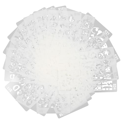 Anneome Stück Teiliges Schablonen Englisches Alphabet Schablonen für Diy Malvorlagen Scrapbooking und Graffiti Wiederverwendbare Templates Pet für Projekte von Anneome