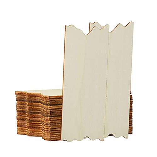 Anneome 24Stücke DIY Holz Hängeschilder Umweltschutz Holzspäne für Bastelprojekte Rechteckige Blanko Holzchips zur Dekoration und Registrierung für DIY Ideen von Anneome
