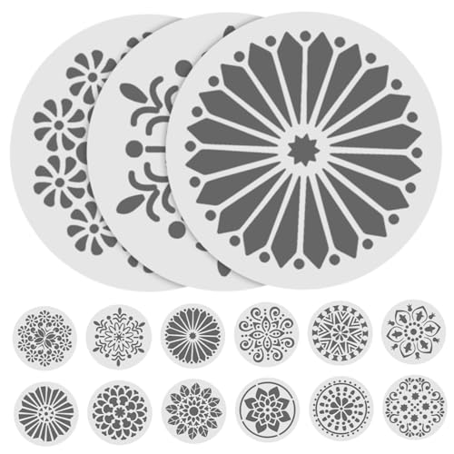 Anneome 24Stücke Mandala Schablonen für DIY Malerei Wiederverwendbare Vorlagen für Wandkunst Malprojekte Große Blumenmuster für Bastelarbeiten Anneome 24Stücke Mandala Schablonen für DIY Malerei Wiederverwendbare Vorlagen für Wandkunst Malprojekte Große Blumenmuster für Bastelarbeiten von Anneome