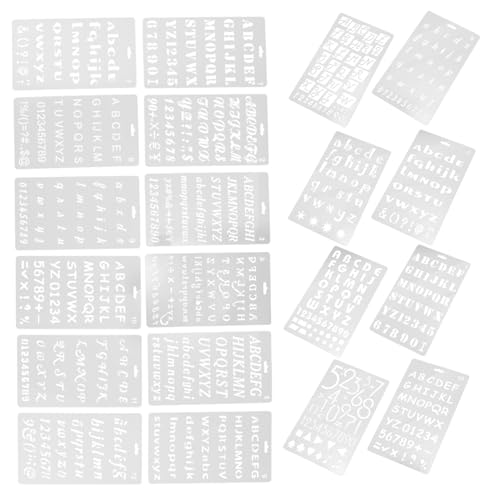 Anneome 24Stücke Teiliges Wiederverwendbarer Malschablonen für Buchstaben und Zahlen Kreative DIY Vorlagen für Wände und Mehr für Bastelprojekte und von Anneome
