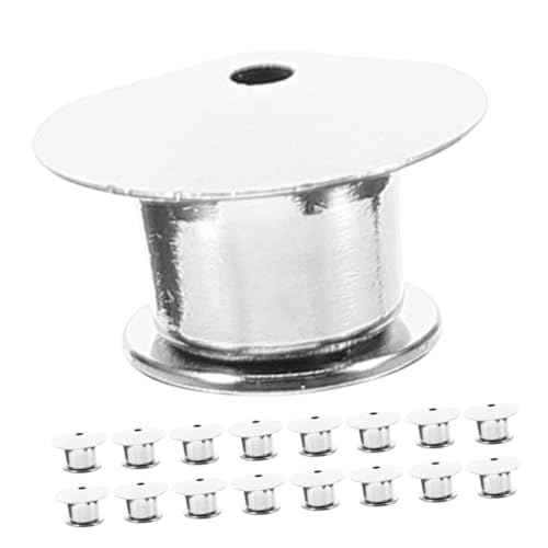 Anneome 25 Stück Brustnadel schnalle Kappe würfelunterlage einhelll Anstecknadel geschke o'bag Schließe Broschen zubehör professionelle Krawattennadel Pin-Backs-Verriegelung Kupfer Silver von Anneome