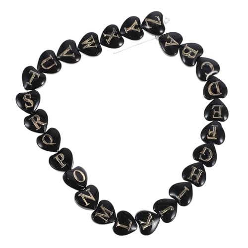 Anneome 26 Stück Buchstaben Herzperlen Diy Armbänder und Charms Kreative Schmuckgestaltung mit Weißen Perlen für Persönliche und Bastelprojekte von Anneome