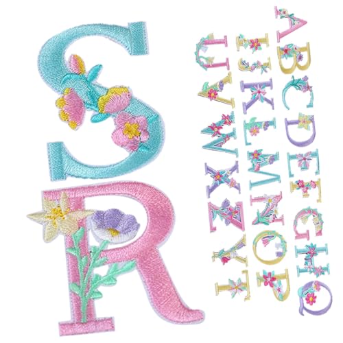 Anneome 26 Stück Teiliges Set Bügel Patches mit Buchstaben Dekorative Eisen Patches für Kleidung Taschen und Handwerk für Reparaturen und Verzierung Leicht Anzuwenden von Anneome