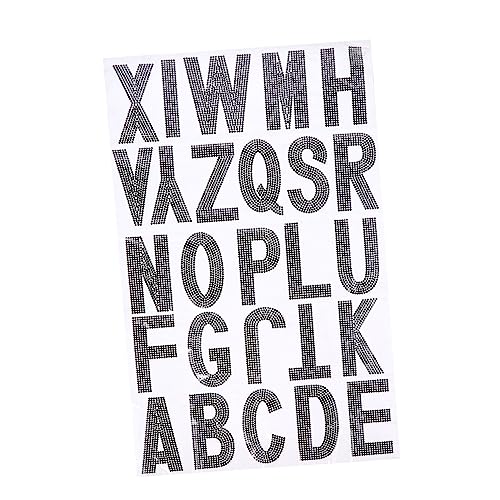 Anneome 26Stücke Teiliges Selbstklebende Strass Alphabet Aufkleber Glitzernde für DIY Handwerk Dekoration von Kleidung Taschen und Mehr für Projekte von Anneome